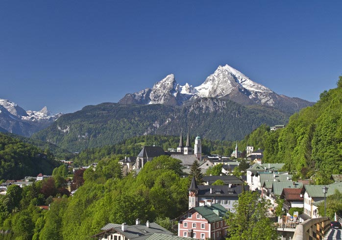 The Watzmann massif towers over Berchtesgaden